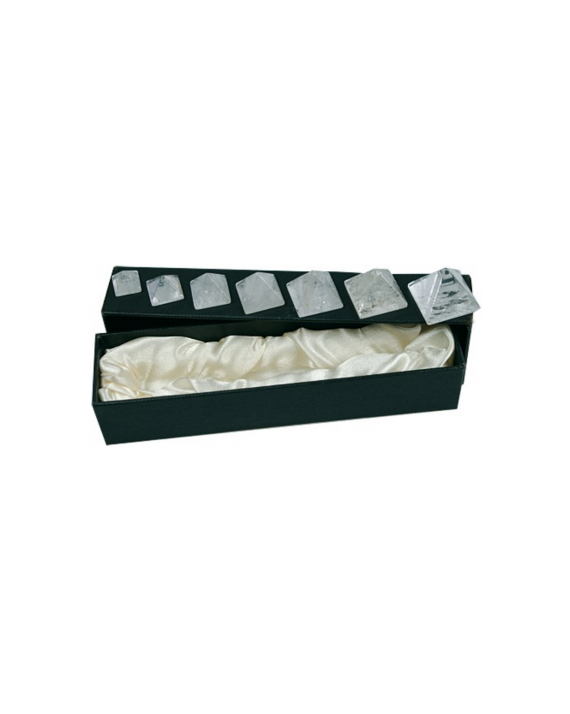 Cristal de roche - Coffret 7 pyramides Cristal de roche - Coffret 7 pyramides
