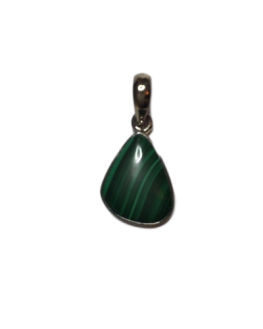 Malachite - Pendentif pierre ovale