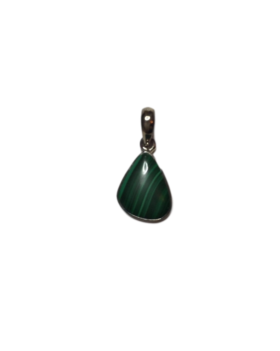 Malachite - Pendentif pierre ovale