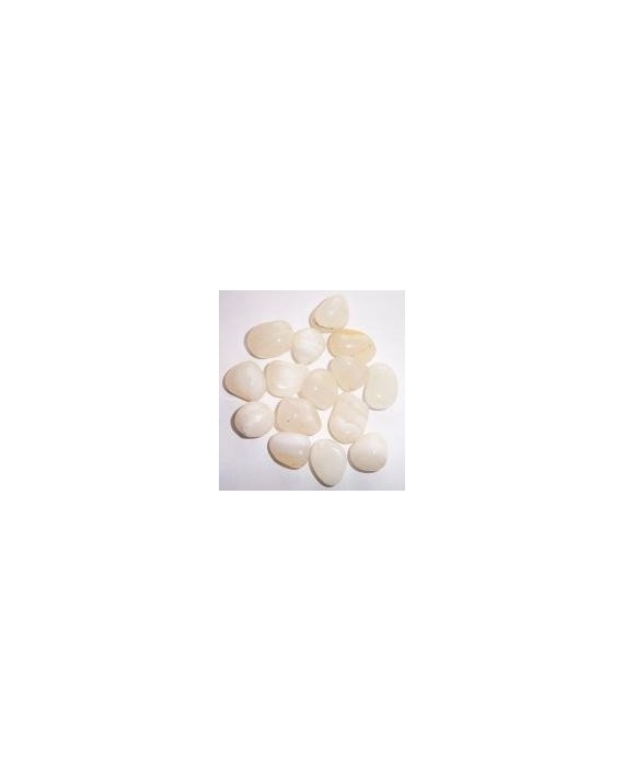 Agate blanche pierre roulée Agate blanche pierre roulée