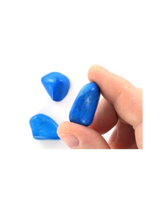 Howlite bleue (teintée) - Pierre roulée Howlite bleue (teintée) - Pierre roulée
