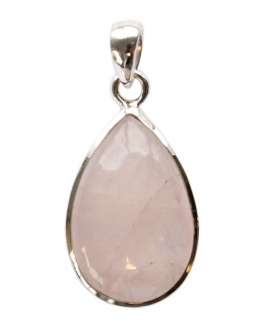 Quartz rose - Pendentif  en pierre roulée