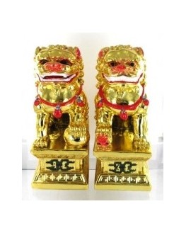 Statuette - Les deux Lions - Feng shui (la paire)