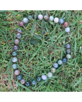 Collier en perles d'agate indienne 6mm Collier en perles d'agate indienne 6mm