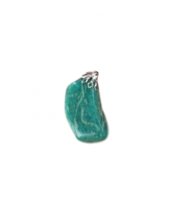 pendentif pierre roulée amazonite