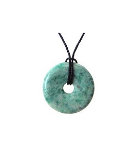 Amazonite - Pendentif donut 3cm Amazonite - Pendentif donut 3cm