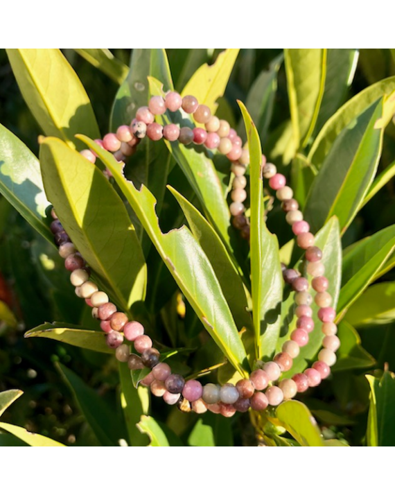 collier en rhodonite