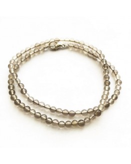 Collier Agate naturelle perles de 4mm