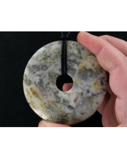 Pendentif donut Agate Crazy 80mm
