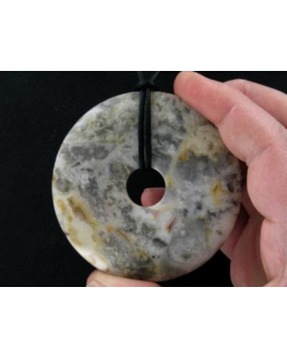Pendentif donut Agate Crazy 80mm Pendentif donut Agate Crazy 80mm