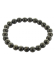 Bracelet Homme Pyrite Perles rondes 8 mm