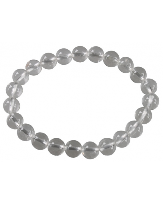 Bracelet Cristal de roche 8mm Bracelet Cristal de roche 8mm