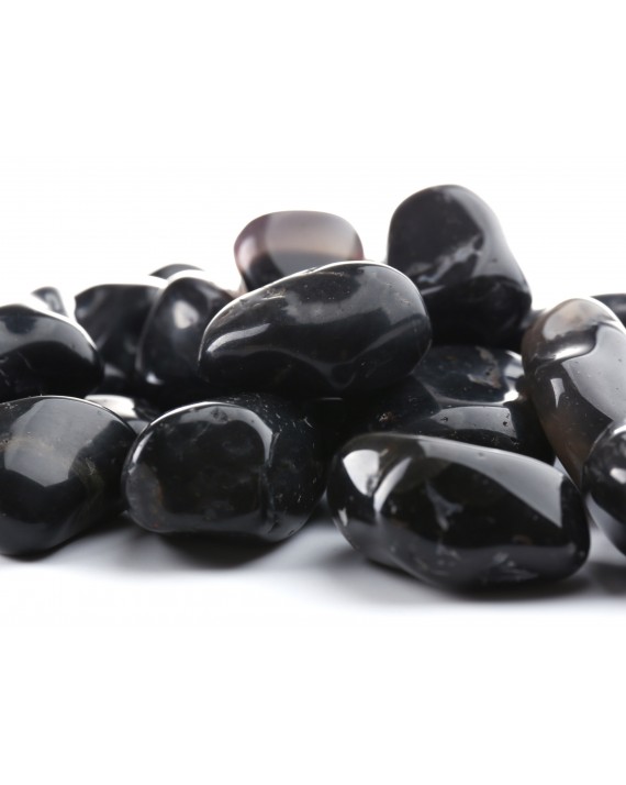 Onyx noire Pierre roulée Onyx noire Pierre roulée