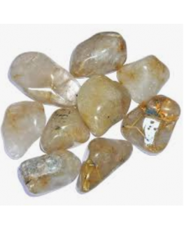 Quartz rutile pierre roulée Quartz rutile pierre roulée