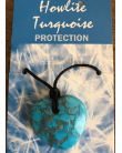 Howlite teintée - Pendentif -  coeur