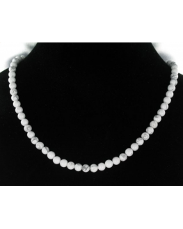 Collier - Howlite - perles 6mm