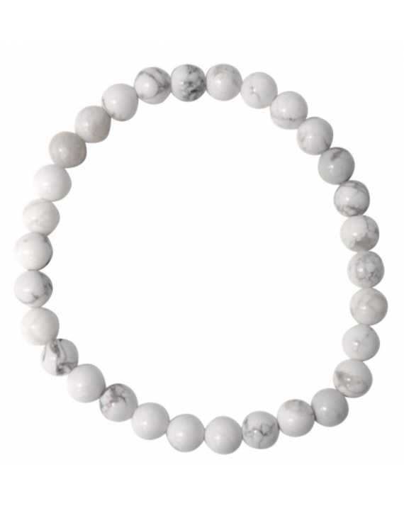 Howlite Bracelet Perles 6 mm