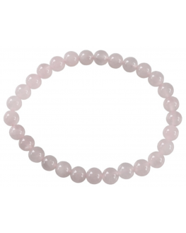 Bracelet Quartz Rose Perles rondes 6 mm