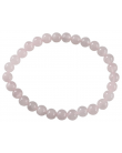 Bracelet Quartz Rose Perles rondes 6 mm