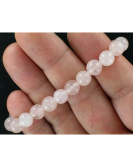 Bracelet quartz rose 8mm