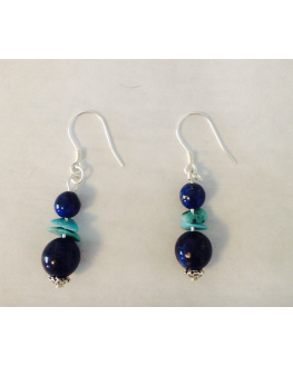 Boucles d'oreilles émotivité en lapis lazuli Boucles d'oreilles émotivité en lapis lazuli