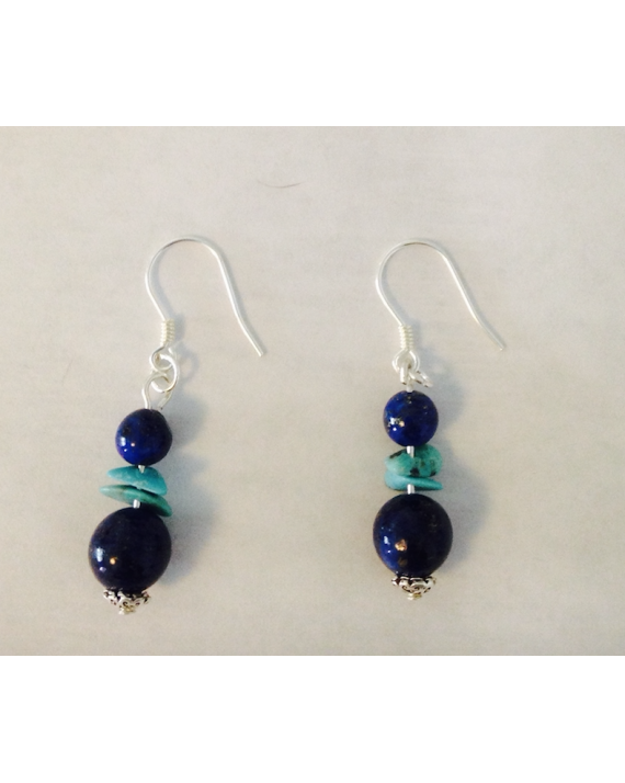 Boucles d'oreilles émotivité en lapis lazuli Boucles d'oreilles émotivité en lapis lazuli