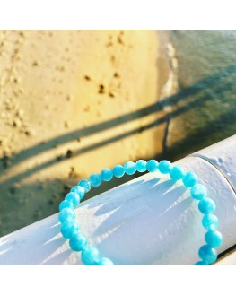 Bracelet - Aigue marine - Perles 4mm Bracelet - Aigue marine - Perles 4mm
