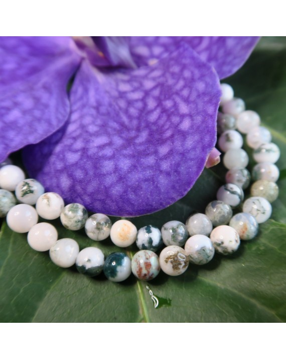 Bracelet en Agate Mousse - La Bulle Sövage