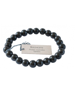 Bracelet Shungite Perles rondes 8 mm