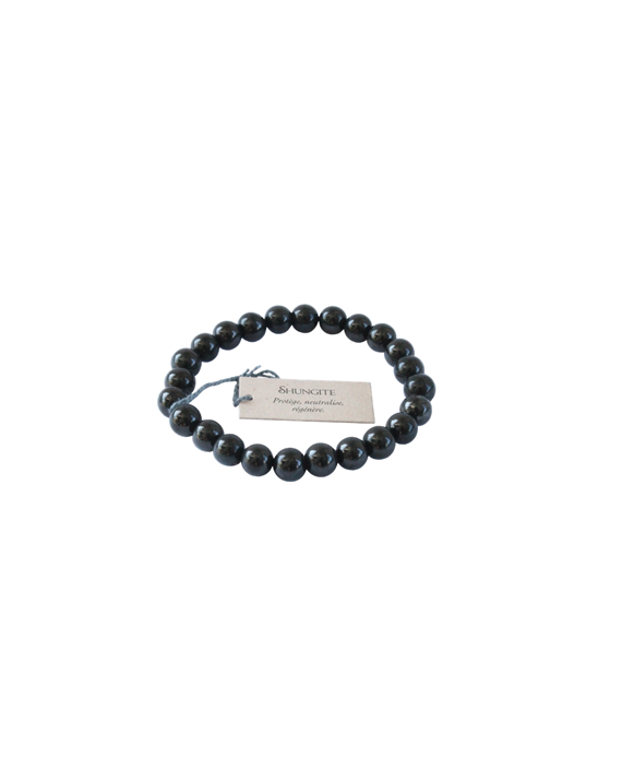 Bracelet Shungite Perles rondes 8 mm