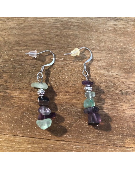 Boucles d'oreilles - Fluorite - baroque Boucles d'oreilles - Fluorite - baroque