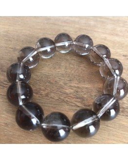Bracelet cristal fumé perles de 14mm Bracelet cristal fumé perles de 14mm