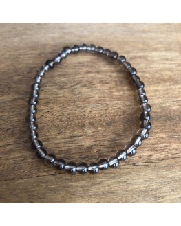 Cristal fumé - Bracelet perles de 4mm Cristal fumé - Bracelet perles de 4mm