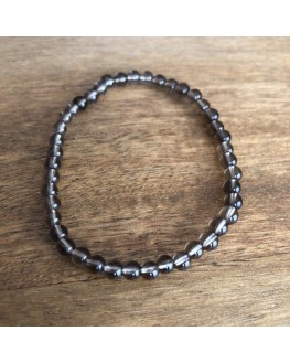 Cristal fumé - Bracelet perles de 4mm