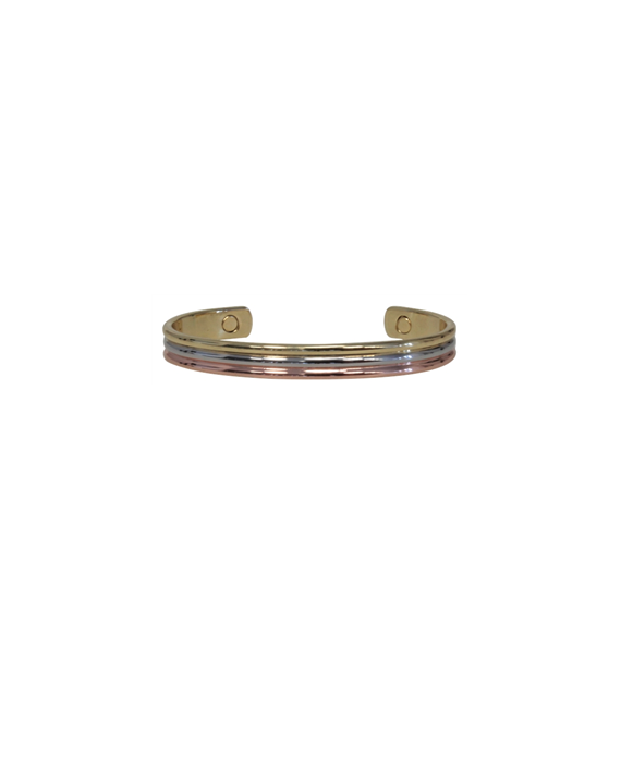 Bracelet cuivre avec Aimants Jonc arrondi 3 métaux Bracelet cuivre avec Aimants Jonc arrondi 3 métaux