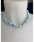 Collier en  Larimar perles baroques