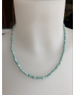 Collier en Larimar perles facettées