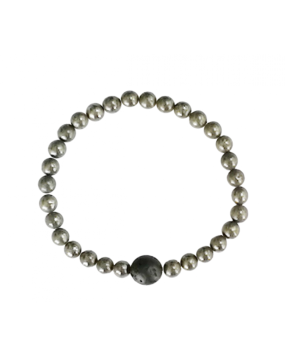 Bracelet en Pyrite perles 6mm