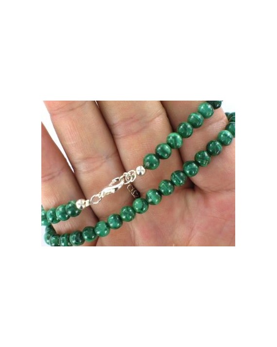 Collier en perles de Malachite 8mm Collier en perles de Malachite 8mm