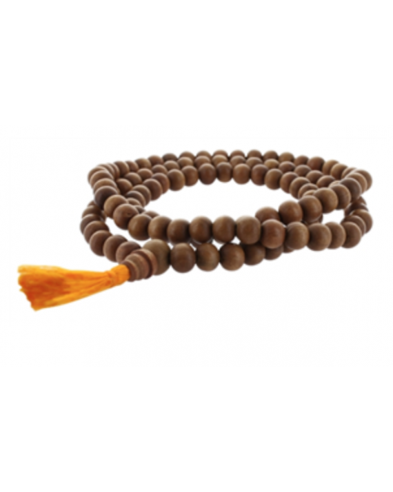 Collier Mala en bois de Santal