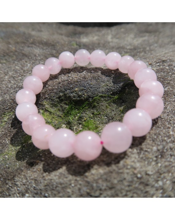 Bracelet quartz rose 12mm Bracelet quartz rose 12mm