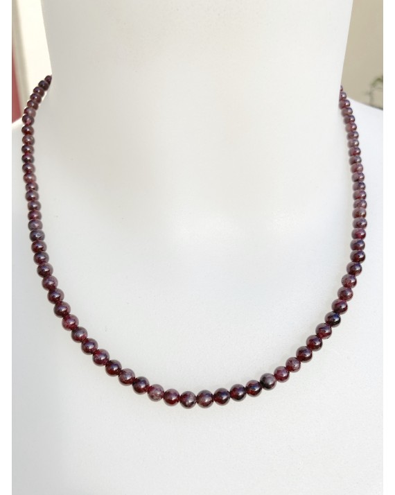 Collier Grenat 4mm Collier Grenat 4mm