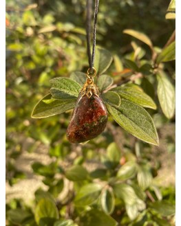 Pendentif - Grenat - Pierre roulée