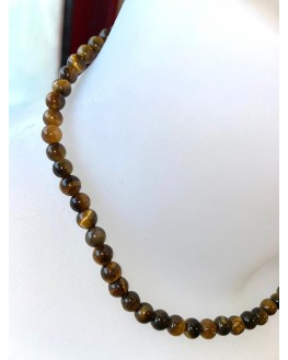 Collier Oeil de Tigre 6mm Collier Oeil de Tigre 6mm