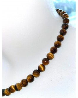 Collier Oeil de Tigre 8mm Collier Oeil de Tigre 8mm