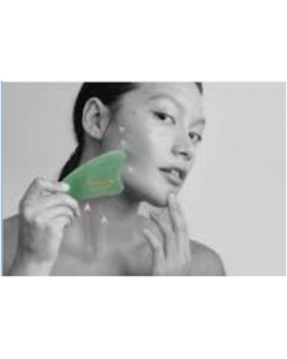 Gua Sha Palme en Jade Vert