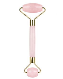 Rouleau de Massage Visage en quartz rose