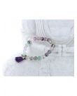 Bracelet Fluorite Perles rondes 8 mm Pompon et Lotus