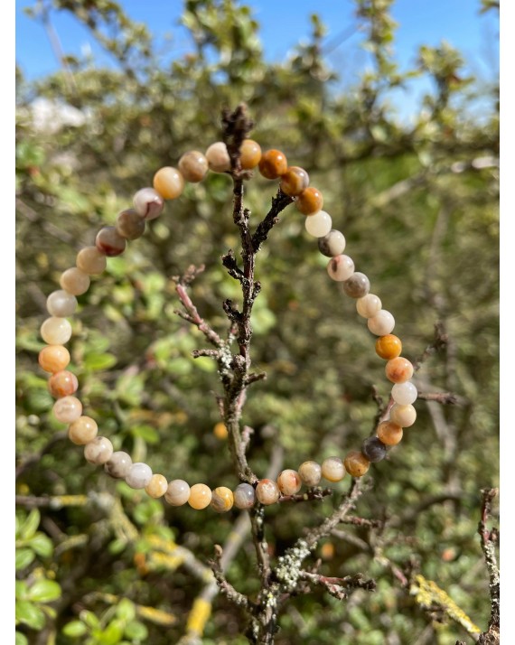 Bracelet Agate Crazy 4mm