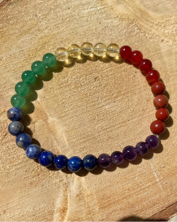 Bracelet 7 chakras 6mm Bracelet 7 chakras 6mm